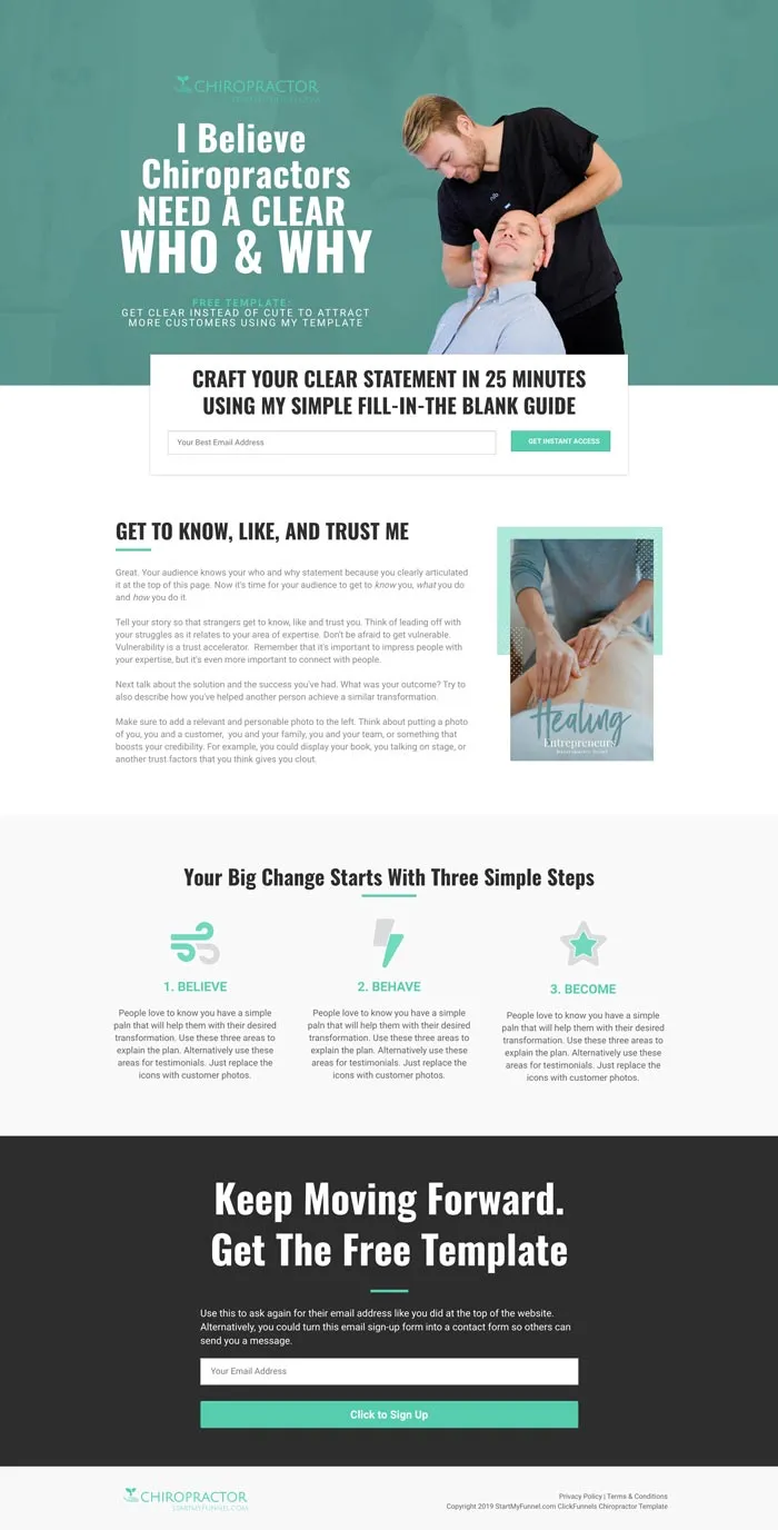 ClickFunnels chiropractor template
